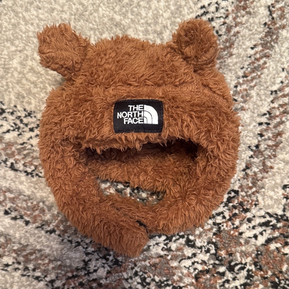 The North Face Tan Furry Ear Hat